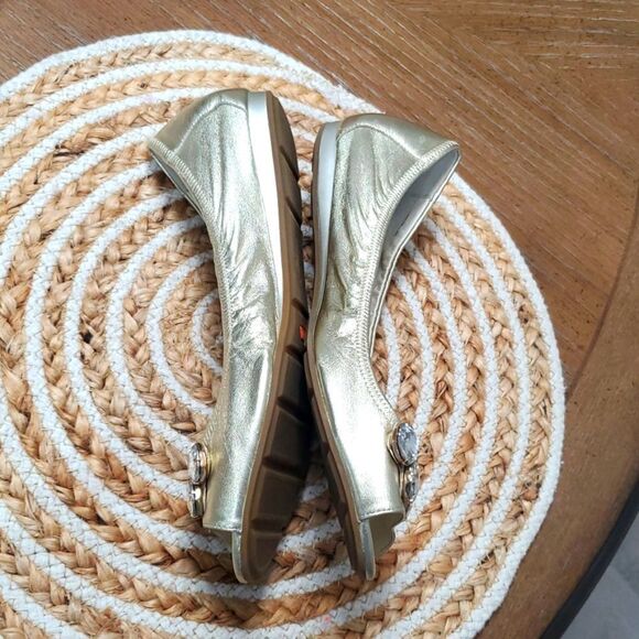 Cole Haan Air Tali Jewel Embellished Leather Open Toe Ballet Flats Size 8.5B - Picture 11 of 12